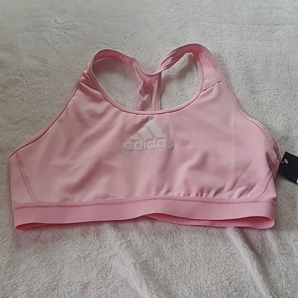 Adidas light pink sports bra NWT